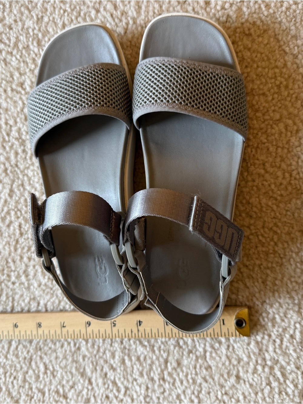 UGG women’s Grey Open-Toe Comfort Sandals - Picture 8 of 9